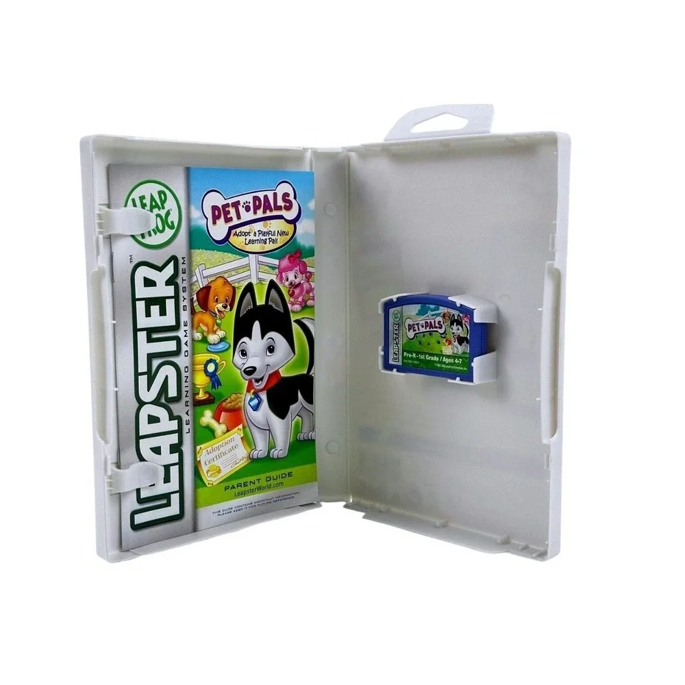 LeapFrog Leapster Pet Pals Learning Game Cartridge Case Manual Pre-K 1st Grade